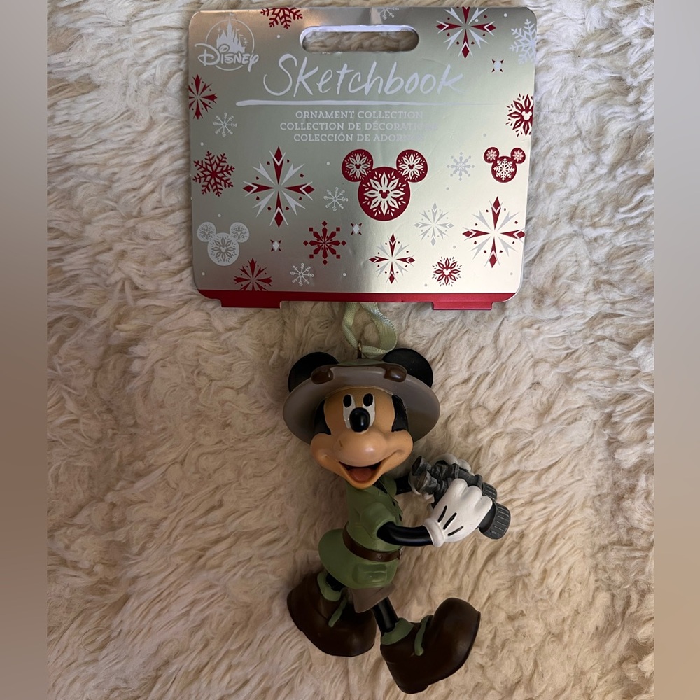 Disney Explorer Mickey Mouse Ornament - Green and Brown